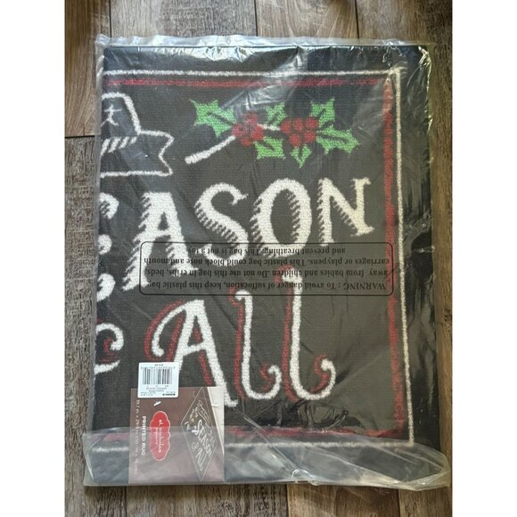 St. Nicholas Square "Happiest Season Of All" Printed Rug - Picture 3 of 6